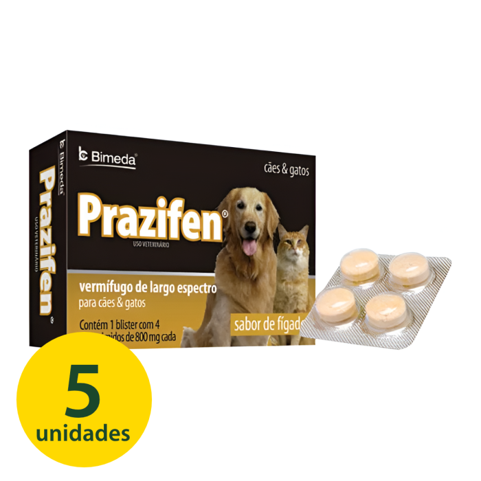 Prazifen 4 Comprimidos Bimeda - 5 Unidades