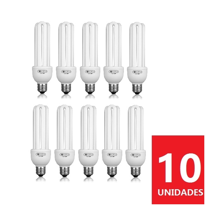 Lâmpada Fluorescente Compacta Luz Branca Tipo U 30W 110V– Foxlux UB30.1 - 10 Unidades