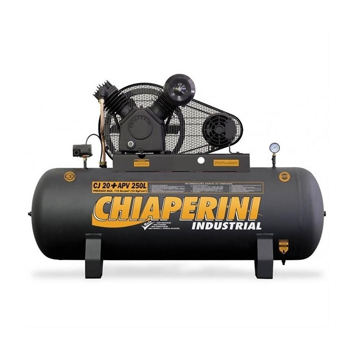 Compressor de Ar Alta Pressão Trifásico 250 Litros Chiaperini CJ 20+ APV 250 Litros