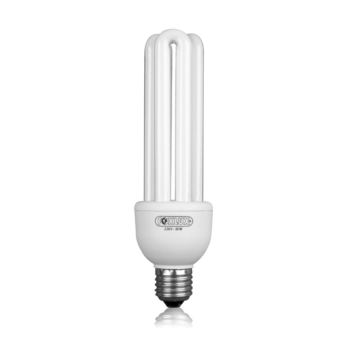 Lâmpada Fluorescente Compacta Luz Branca Tipo U 30W 220V– Foxlux UB30.2