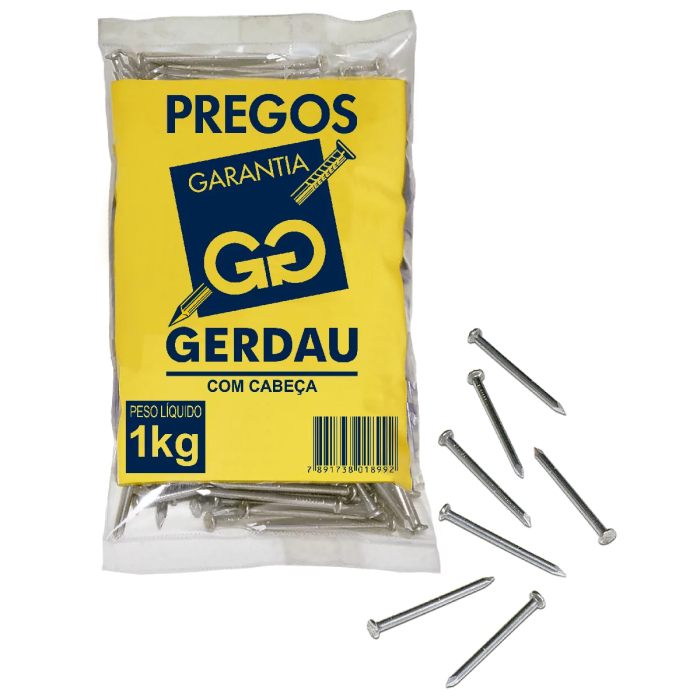 Prego 22x42 Gerdau 1Kg