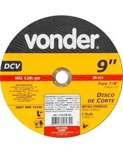 Disco de Corte 230X3.2X22.23MM Vonder