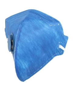 Respirador Dobrável Semifacial S/ Carvão C/ Válvula PPF2 Azul Vonder