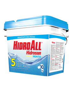 Cloro Granulado Multifunção 5 em 1 Hidrosan Penta 10kg HidroAll (Dicloro Estabilizado Multifunção)